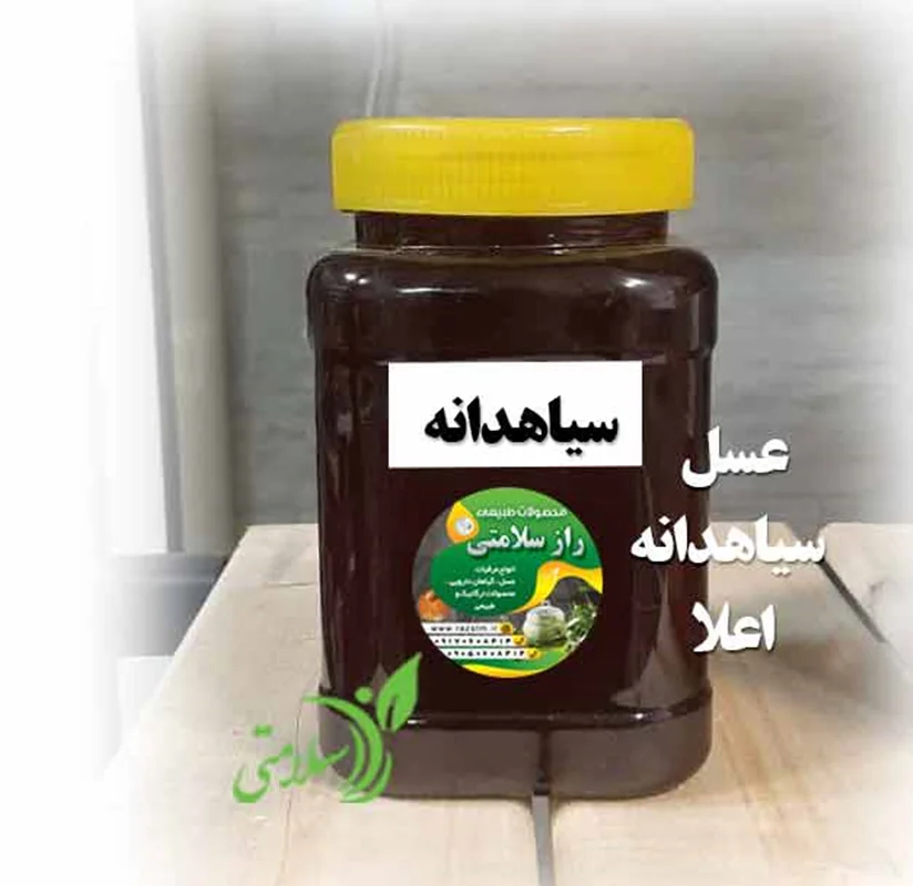 عسل سیاهدانه اعلا یک کیلویی با برند راز سلامتی